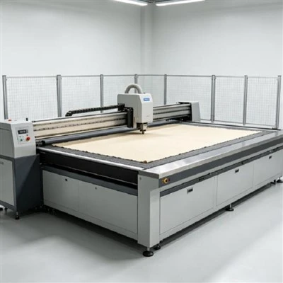Mesin Pemotong Tekstil Flatbed